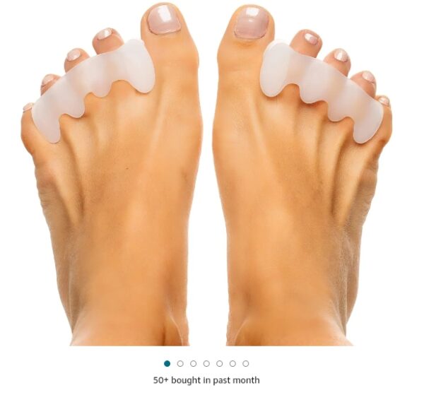 Original Ease Relief Gel Toe Correctors & Toe Spacers (2 Pair) - Correct Toes Naturally With Toe Separators For Men and Women - Great Choice For Fighting Bunions, Overlapping Toes, and More | EZ Auction