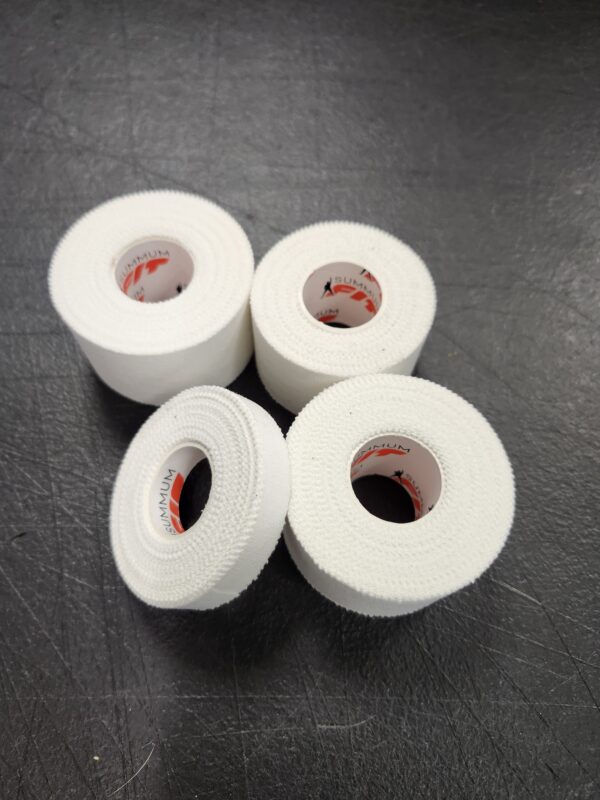 Athletic Tape White Extremely Strong: 3 Rolls + 1 Finger Tape. Easy to Apply & No Sticky Residue. Sports Tape for Boxing, Football or Climbing. Enhance Wrist, Ankle & Hand Protection Now | EZ Auction