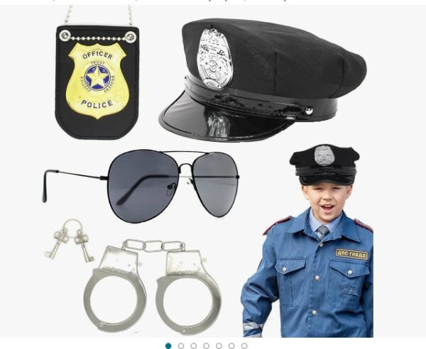 4 Pcs Police Accessories Kit,Cool Police Costume,Police Pretend Play Toy Set, Police Toys For Kids Police | EZ Auction