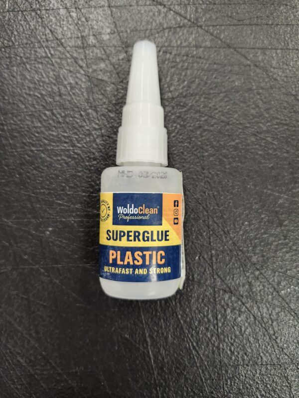 Super Glue for Plastic 25g for instant strength - waterproof, heat-resistant, clear glue with precise nozzle | EZ Auction