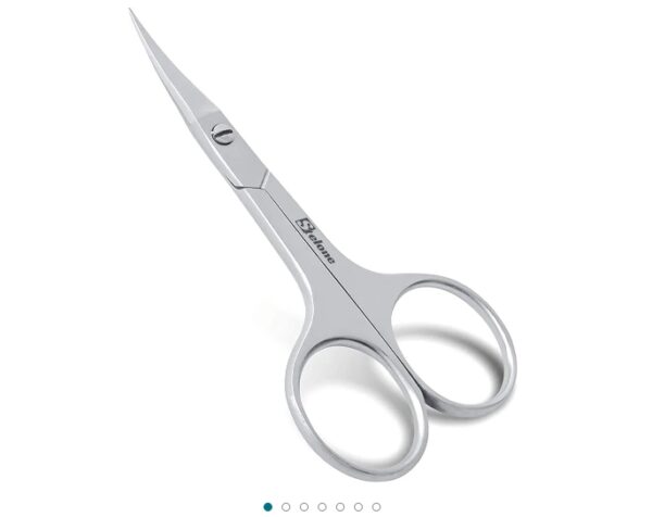 Multi-Purpose Cuticle Scissors Stainless Steel Curved Blade Little Manicure Scissors - Eyebrow Scissors for Women, Cosmetic & Brow Scissors for Facial Hair & Eyelash Trimming | EZ Auction