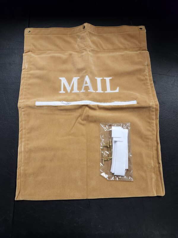 *** COLOR TAN***Mail Catcher for Mail Slots Letter Bag Post Efficient Organizer for Home Office and Garage Doors Basket Letter Cage Door Bag (TAN) | EZ Auction