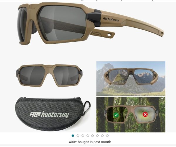 HUNTERSKY HTS Ballistic Tactical Impact Protection Anti Fog Shooting Glasses Military Grade, Airsoft Range | EZ Auction