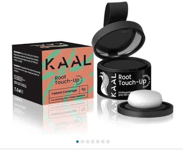 KAAL Hairline Powder Instantly Conceals Hair Loss, Root Touch Up Hair Powder, Hair Toppers for Women & Men, Eyebrows & Beard Line, Hair Fibers for Thinning Hair, Root Cover Up (Black) | EZ Auction