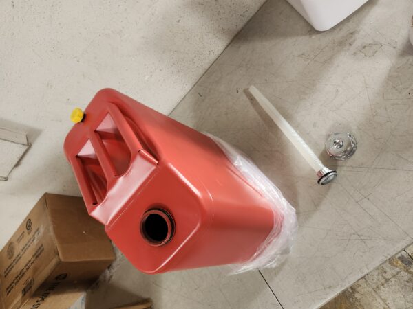 20L 5 Gallon Gas Can US Standard Cold-Rolled Plate Petrol Diesel Can Gasoline Bucket with Oil Pipe (Red) | EZ Auction