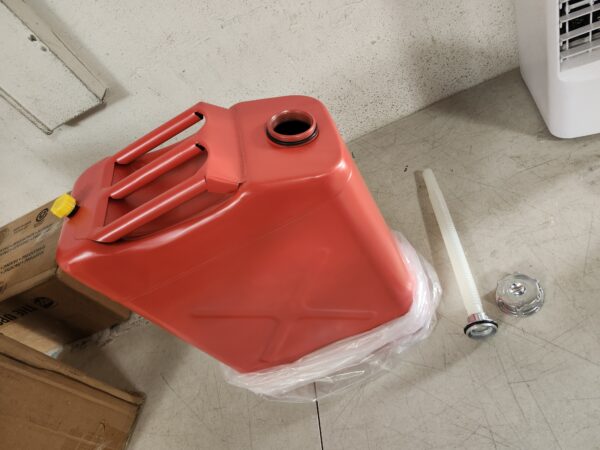 20L 5 Gallon Gas Can US Standard Cold-Rolled Plate Petrol Diesel Can Gasoline Bucket with Oil Pipe (Red) | EZ Auction