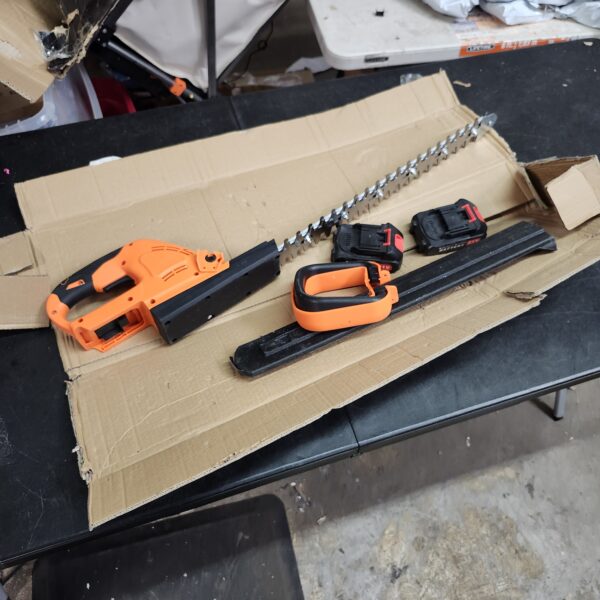 Trimmer Cordless, 20V Electric Hedge Trimmers with 22 Inch Dual Action Blades and 3/4" Cutting Capacity, 2.0Ah Battery and Fast Charger Included | EZ Auction