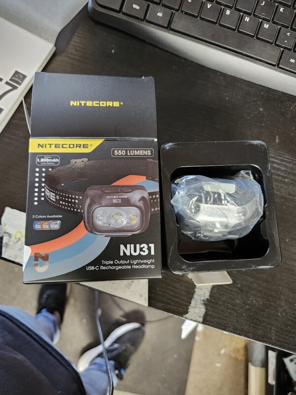 Nitecore NU33 700 Lumen Camping Headlamp, USB-C Rechargeable, Lightweight with White, Red, and Reading LEDs Sticker | EZ Auction