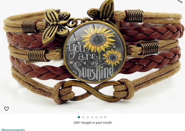 Sunflower Gifts Sunflower Leather Bracelet for Women Teen Girls You are My Sunshine Boho Bracelets for Wife Daughter Mom Birthday Friendship Bracelets Gifts for Her | EZ Auction