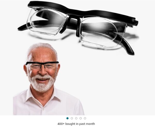 Flex Focal Adjustable Glasses Flex Focus Adjustable Glasses Dial Vision FlexVision Adjustable Eyeglasses, Adjustable Reading Glasses Near Far Sight | EZ Auction