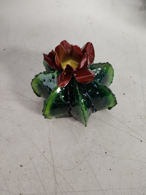 HANDMADE IRON FIGURINE CACTUS FLOWER | EZ Auction