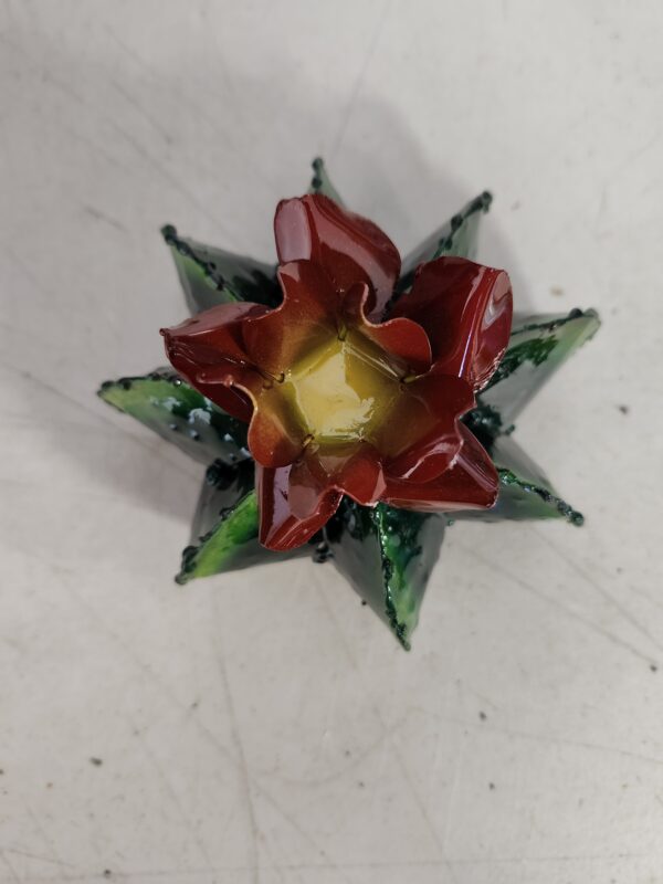 HANDMADE IRON FIGURINE CACTUS FLOWER | EZ Auction