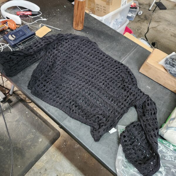 *** SIZE M *** Saodimallsu Womens Crochet Crop Top Long Sleeve Sexy Mesh Knit See Through Hollow Out Beach Swimwear Cover Ups | EZ Auction