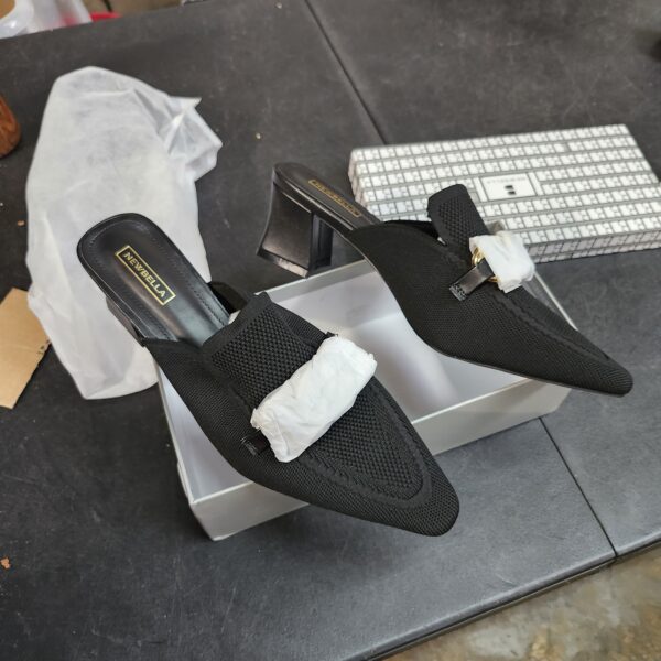 *** SIZE 10 *** MOUSSE FIT Pointed Toe Women Heeled Sandals Black 8 | EZ Auction