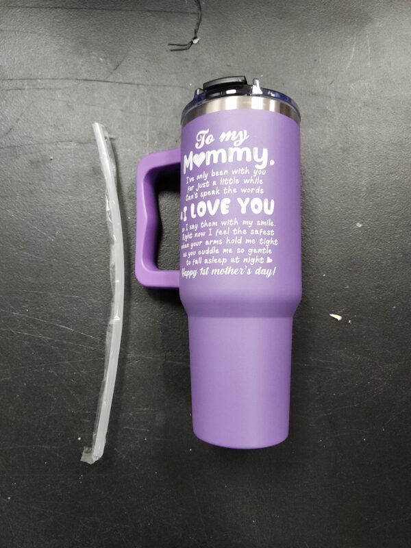 First Mothers Day Gifts For New Mom, Daughter From Baby, Sister, Son - 1st Mothers Day Gifts - First Time Mother Presents - Happy Mothers Day Gifts Mommy - Elephant Mom 40Oz Tumbler With Handle Straw | EZ Auction