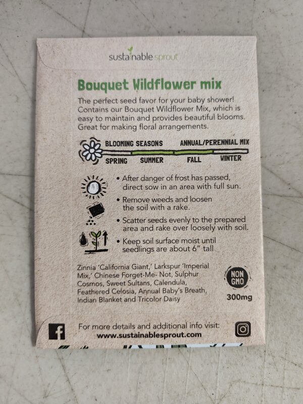 ***26 PACKS PICTURE FOR REFERENCE***Sustainable Sprout BOUQUET WILD FLOWER SEEDS | EZ Auction