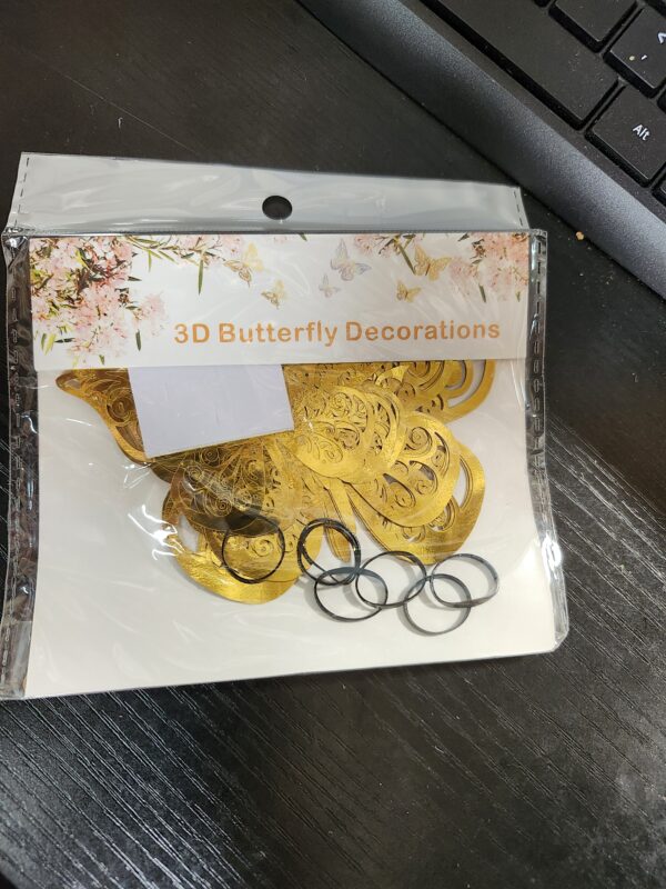 15 PCS Gold Butterfly Decorations, 3D Butterfly Decorations with 3 Styles 3 Sizes, Removable Butterfly Wall Decor Stickers (Gold) | EZ Auction