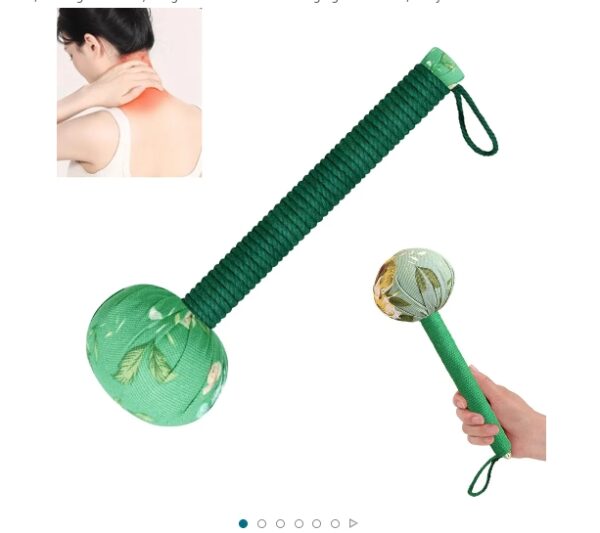 Lymphatic Hammer, Massage Hammer, Long Size Wormwood Massaging Mallet Tool, Body Hammer - for Back Pain Relief (A-Green) | EZ Auction