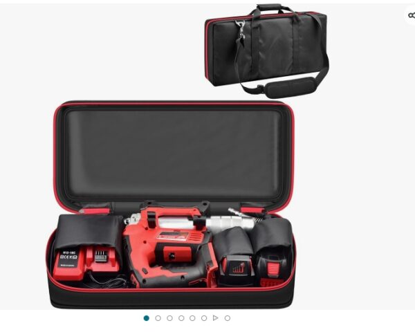 Case Compatible with Milwaukee 2646-20 M18 / 2646-21ct M18 Grease Gun, Bare Tool Portable Carrying Storage Organizer with Accessories Pocket Inside (Bag Only) | EZ Auction