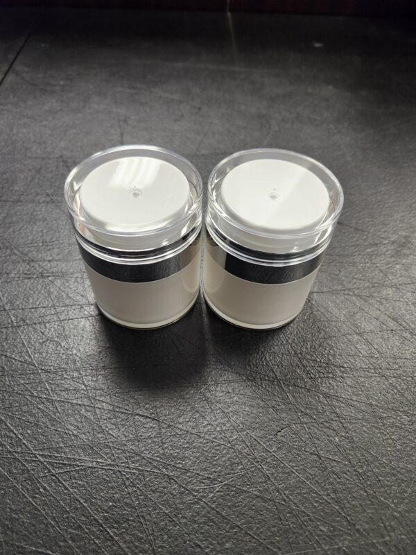 Airless Pump Jar, 1 oz Moisturizer Pump Dispenser, Acrylic Lotion Dispenser, Pump Moisturizer Container for Thick Moisturizer, Skincare Cream, Travel Lotion Container (2 Pack) | EZ Auction