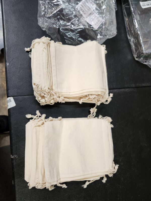 Tendwarm 40 Pieces 5x7 Inches Cotton Drawstring Bags Reusable Muslin Sachet Bag for Party Wedding Storage Home Supplies | EZ Auction