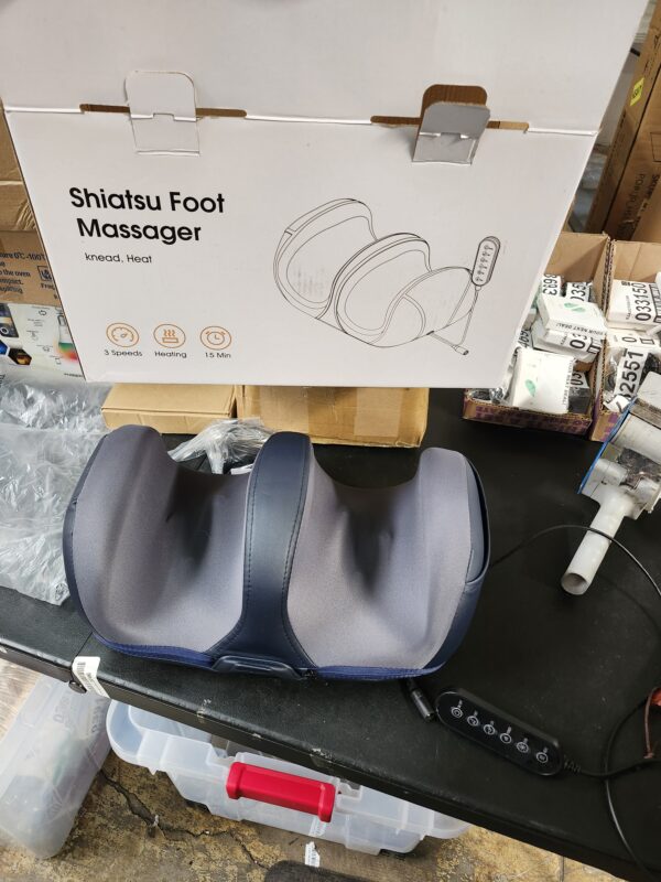 Foot Massage Apparatus Foot Massager Machine with Heat, Shiatsu Foot and Calf Massager with Remote | EZ Auction