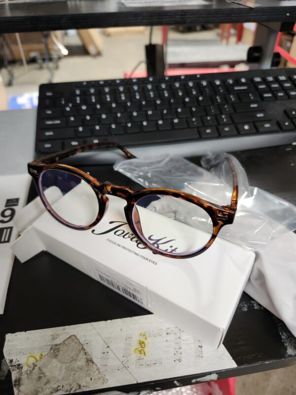 JOVAKIT Round Blue Light Glasses for Women Men Fashion Retro Circle Frame Computer Eyeglasses Anti Eyestrain | EZ Auction