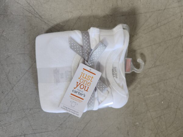 NEWBORN* Carter’s Just One You®️ Baby 3pk Long Sleeve Bodysuit – Lead White | EZ Auction
