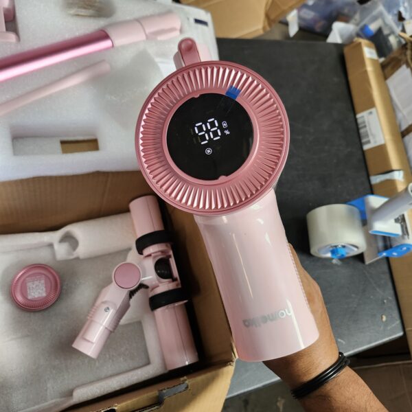 Homeika- Pro Version- 28k PA Cordless Vacuum- Digital Display- 50 Min Run Time- 3 Speeds- Telescopic – 300 Watts- Brushless Motor- 8 in 1- HEPA Filter- for All Floors- Detachable Battery Pink | EZ Auction