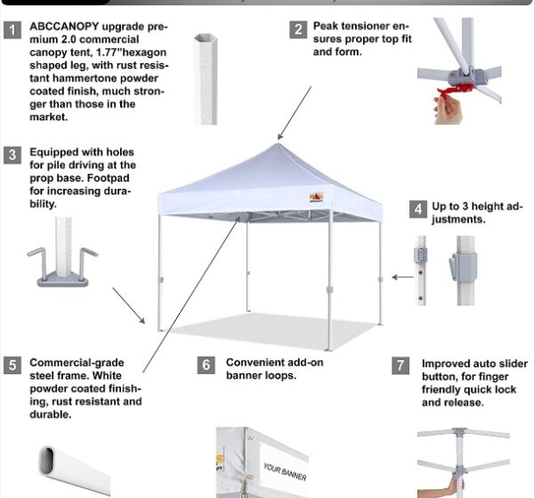 ABCCANOPY Replacement Pop Up Canopy Part for Hexagon Shaped Frame(Part IN1) | EZ Auction