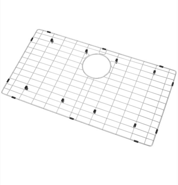 Kitchen Sink Grid, Sink Protectors for Kitchen Sink 28 3/8" x 15 3/8" with Rear Drain Hole for Single Sink Bowl, Stainless Steel Sink Grate, Sink Protector, Sink Bottom Grid | EZ Auction