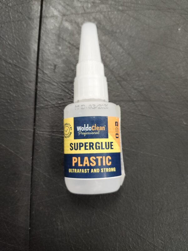 Super Glue for Plastic 25g for instant strength - waterproof, heat-resistant, clear glue with precise nozzle | EZ Auction