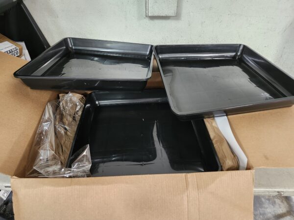 Squared Plant Saucer 6/8/10/12/14/16/18/20inch Square Plastic Basin Tray Large/Small Water Receiving Tray (Black 20inch 3pack) | EZ Auction