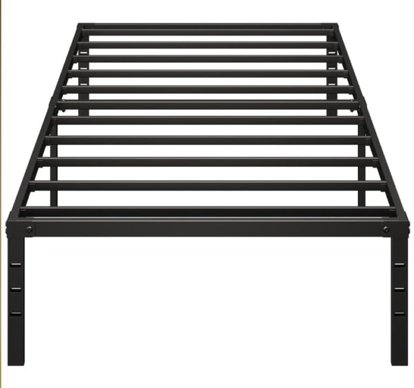 Twin XL Bed Frame 14 Inch Heavy Duty Metal Frames with Steel Slats Support Ample Storage No Box Spring Needed, Easy Assembly, Noise Free, Black | EZ Auction