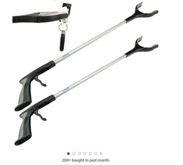 Vive Reacher Grabber Tool - 32" Extra Long Pickup Aid (2 Pack) - Trash Picker Upper, Rotating Hand, Heavy Duty Grip Arm - Reaching Assist for Litter, Elderly, Garden Nabber, Disabled, Handicap Arm | EZ Auction