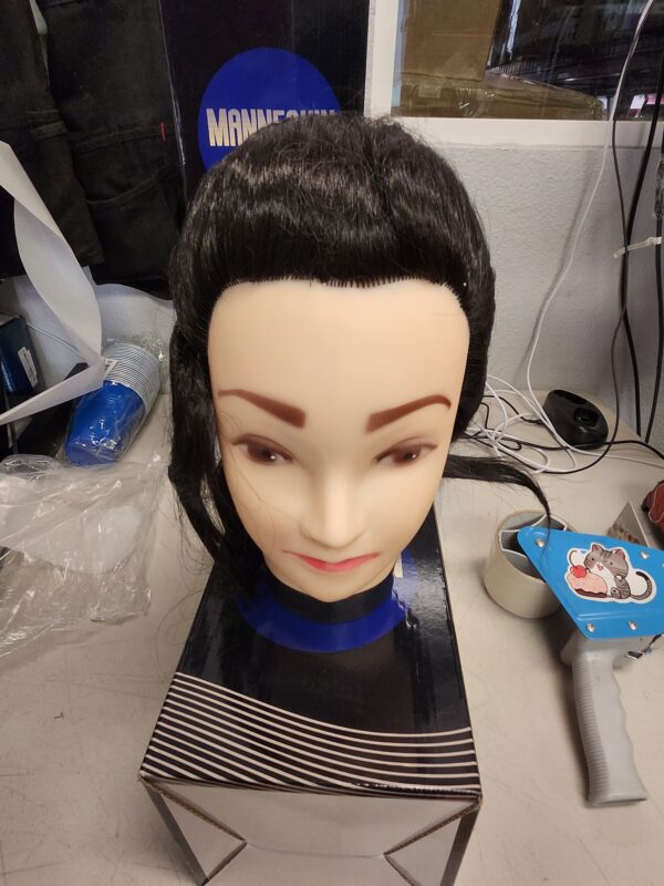 ***PICTURE FOR REFERENCE***26"-28" Long Hair Mannequin Head Synthetic Fiber Hair Hairdresser Practice Styling Training Head Cosmetology Manikin Doll Head with Clamp (6F2026LB0420) | EZ Auction