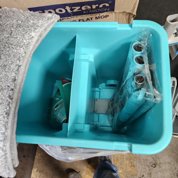 *** USED *** Flat Mop Bucket System - Hand Free Dry Wet Self Wringing Floor Cleaning Kit,360 | EZ Auction