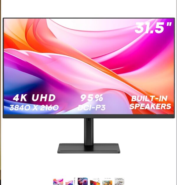 31.5 Inch 4k Monitor, 3840x2160p UHD Computer Monitor, USB-C Built-in Speakers HDR10 Adaptive Sync Frameless Monitor-95% DCI-P3, Eye Care, P32H2U | EZ Auction