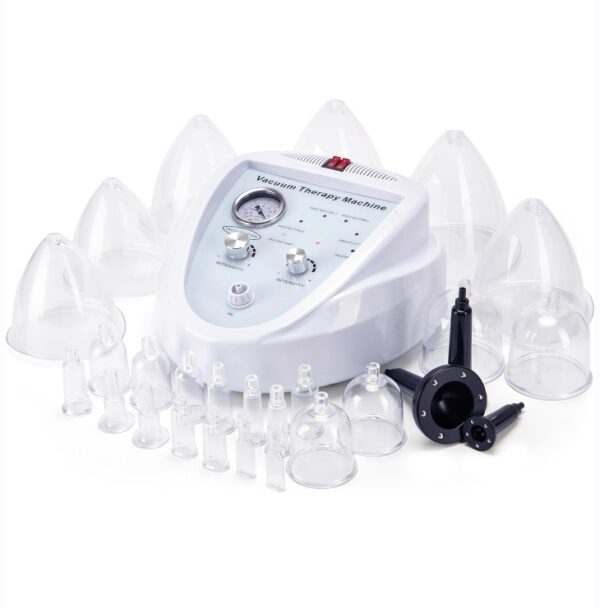 Vacuum Therapy Machine Cupping Massager - Vacuum Scraping Massage Machine Manual Massager with 24 Cups and 3 Probes for Body, Back & Face Care | EZ Auction