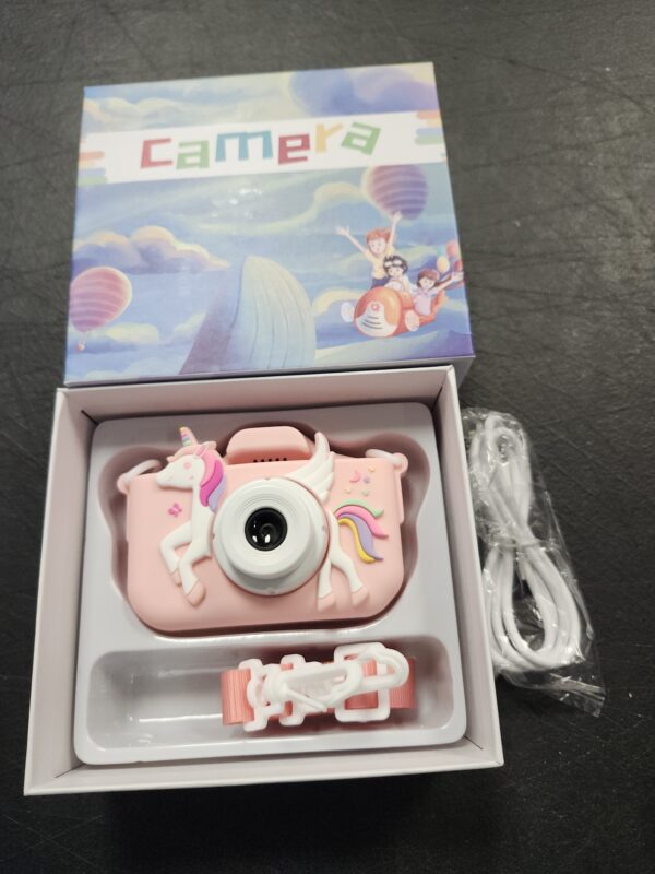2024 Upgrade Unicorn Kids Camera for Girls, Christmas Birthday Gifts for Girls Boys, 1080P HD Selfie Digital Video Camera for Toddlers, Cute Portable Little Girls Boys Gifts Toys for 3 4 5 6 Years Old | EZ Auction