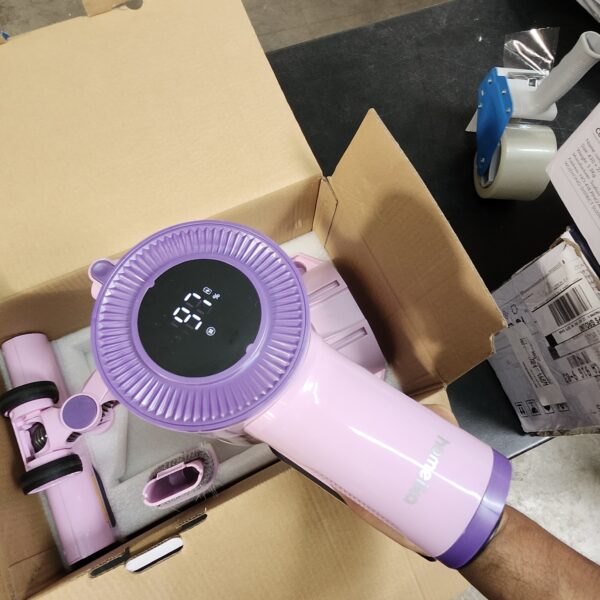 Homeika- Pro Version- 28k PA Cordless Vacuum- Digital Display- 50 Min Run Time- 3 Speeds- Telescopic – 300 Watts- Brushless Motor- 8 in 1- HEPA Filter- for All Floors- Detachable Battery Purple | EZ Auction