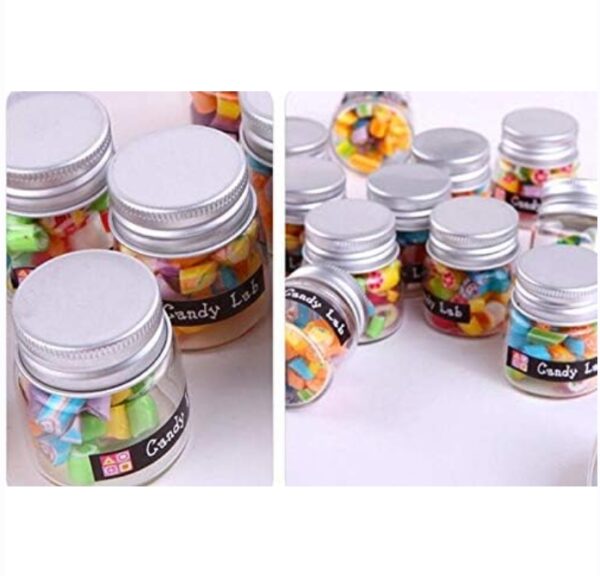 12PCS 5ml/0.17 Glass Bottles with Aluminum Lids Tiny Glass Jars DIY Decoration Vials Candy Bottle Wishing Bottle Message Bottle Sample Pack for Wedding Decor Jewelry Favors Container for Art Crafts | EZ Auction