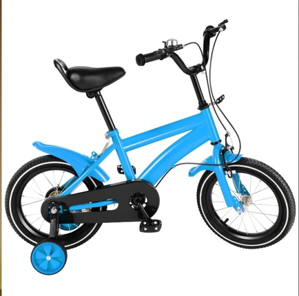 Children's Bicycle 14 Inch Kids Bike with Training High Carbon Steel Kids Bike Height Adjustable Kids Bike with Fenders for Kids 3-6 Years Old | EZ Auction