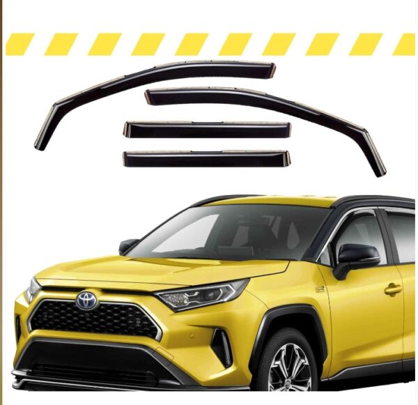 Extra Durable Window Deflectors in-Channel Window Visors Rain Guards Fit for Toyota RAV4 2019-2024, Sun Visors, Wind Vent Visors, Window Vent Shades, Exterior Car Accessories - 4 pcs. AG0002 | EZ Auction