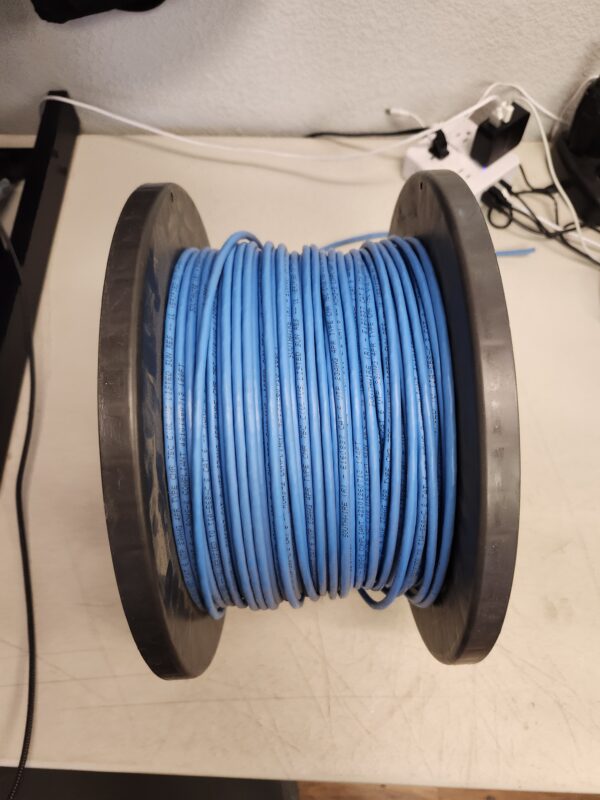 ***USED***Elite Cat6 Stranded 28AWG (cm Rated) - Ultra Slim Ethernet, 1000ft, Unshielded Twisted Pair (UTP), Pure Stranded Copper, UL Listed, Ultra Flexible, Reel, Blue | Create Custom Patch Cables | EZ Auction