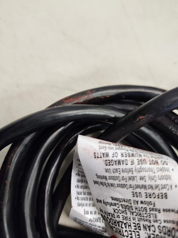 ***USED***Iron Forge Cable Weatherproof Outdoor Extension Cord 8 ft, 16/3 SJTW Heavy Duty Black Extension Cord 3 Prong, 13 Amp Exterior Power Cable for Outdoor Lights, Lawn & Landscaping - US Veteran Owned | EZ Auction