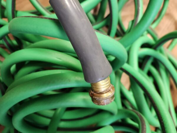 ***USED PICTURE FOR REFERENCE***Garden Hose 5/8" x 100FT 3/4" Solid Brass Fittings Heavy Duty Water Hose Super Flexible All-weather Lawn & Garden Watering Equipment (100FT) | EZ Auction