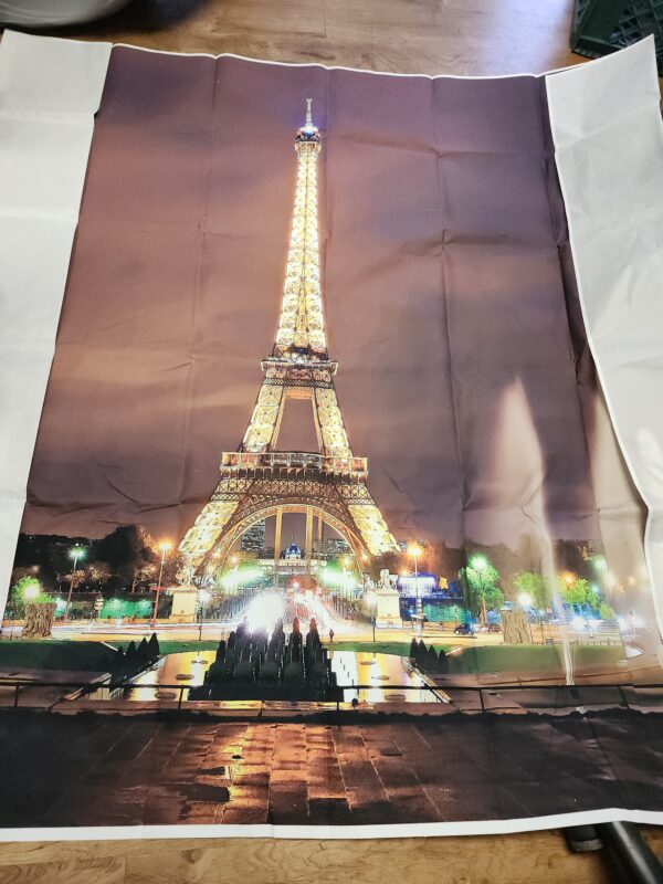 Paris Eiffel Tower Backdrop, 3x5ft, Polyester, Yellow Paris, Party Supplies Decorations | EZ Auction