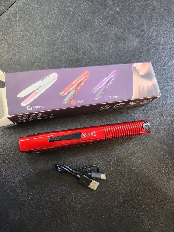 Hair Straightener Wireless Hair Curler Short Hair Curling Iron Wave Curler Small Hair Curler Mini Wireless Hair Waver Curling Straightener Hair Styling Straightener USB Hair Curler | EZ Auction