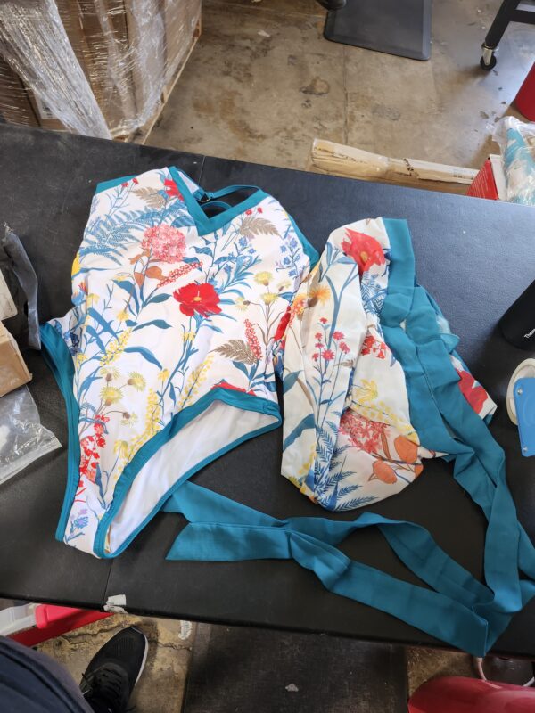 SIZE XL* IDOPIP Women's One Piece Swimsuit with Beach Cover up Wrap Skirt Sarong Retro Floral Print Bikini Set Two Piece Bathing Suit | EZ Auction